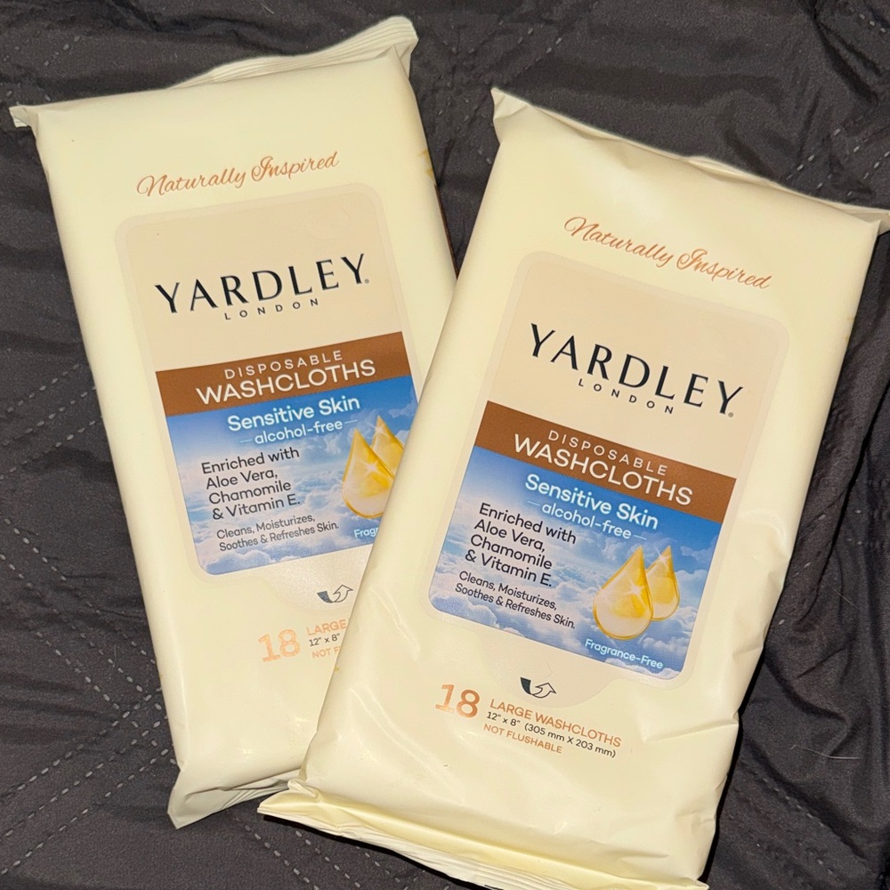 Yardley London Disposable Washcloths-Sensitive Skin